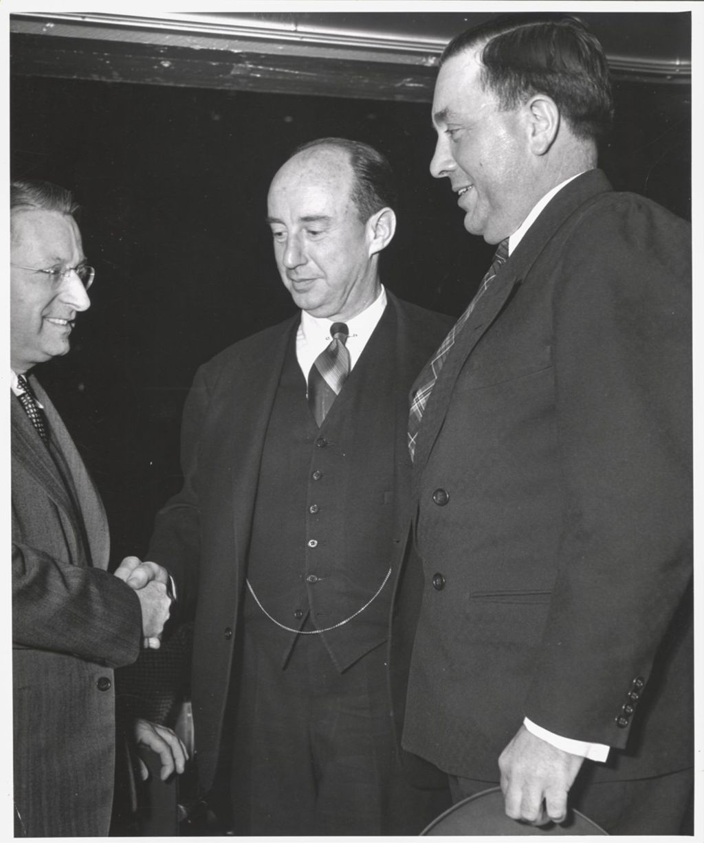 Richard J. Daley and Adlai Stevenson II at a Livestock Expo