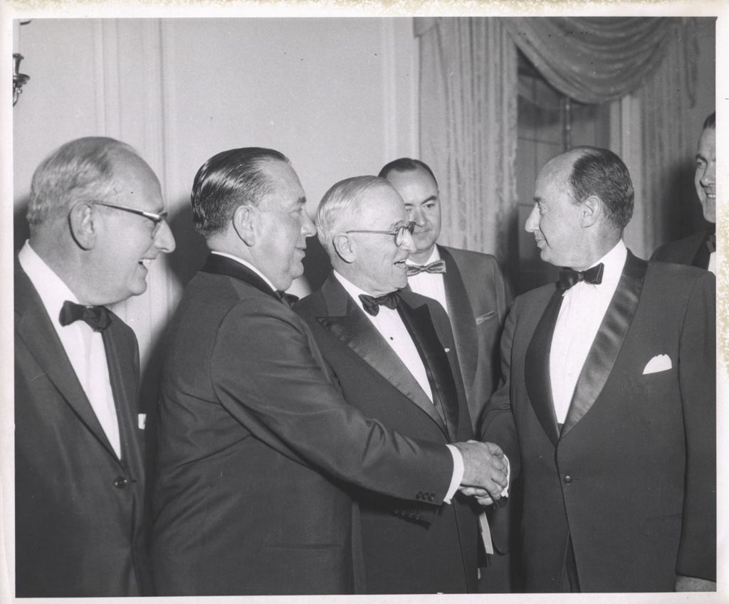 Richard J. Daley with Harry S. Truman and Adlai Stevenson II