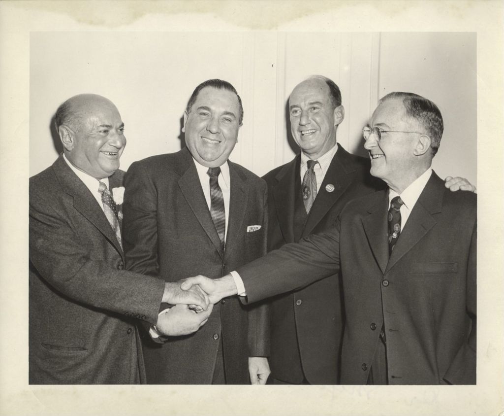 Miniature of Richard J. Daley with Adlai Stevenson and Chicagoans