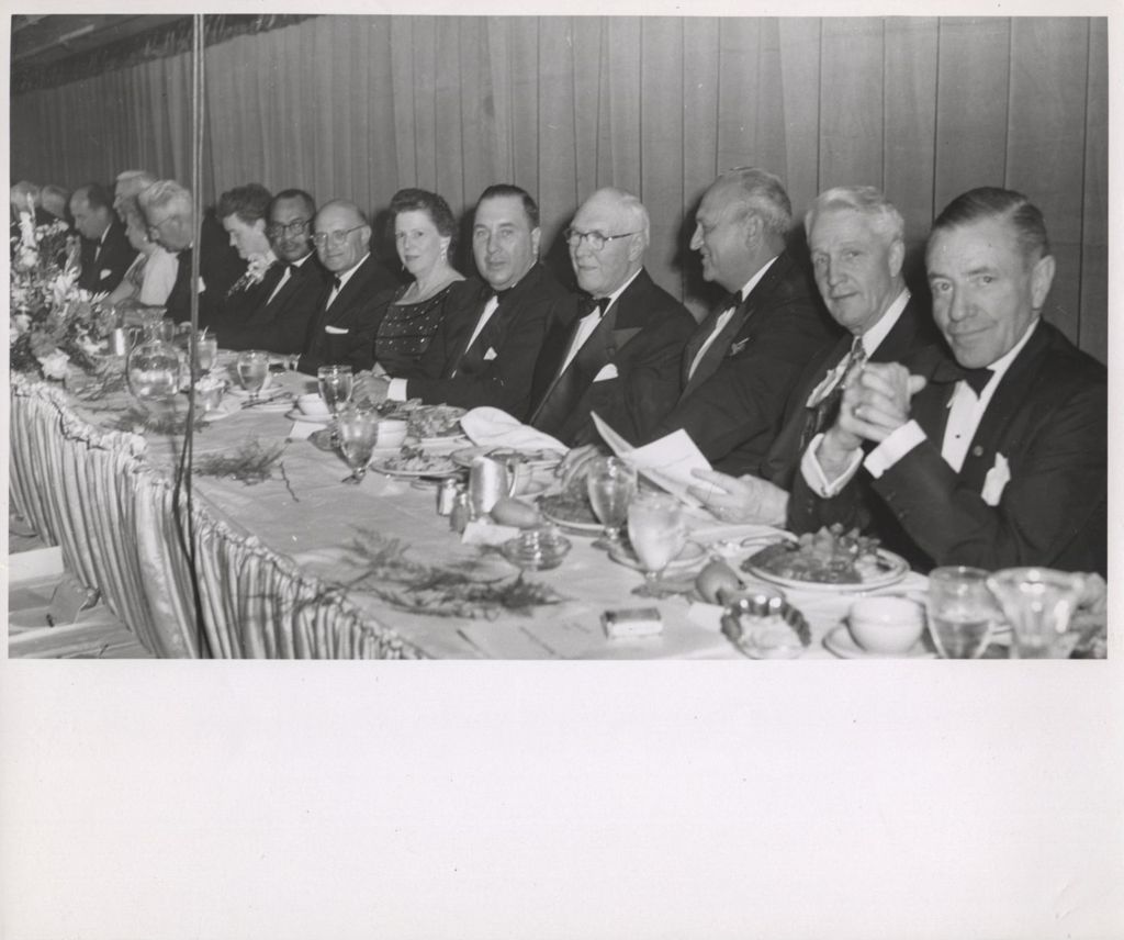 Richard J. Daley with prominent Illinois and Chicago politicians