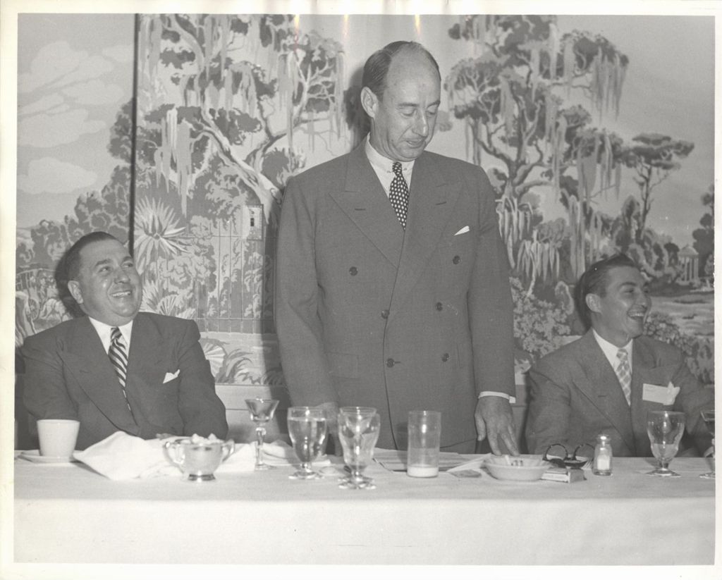 Miniature of Adlai Stevenson with Richard J. Daley and George Schaller