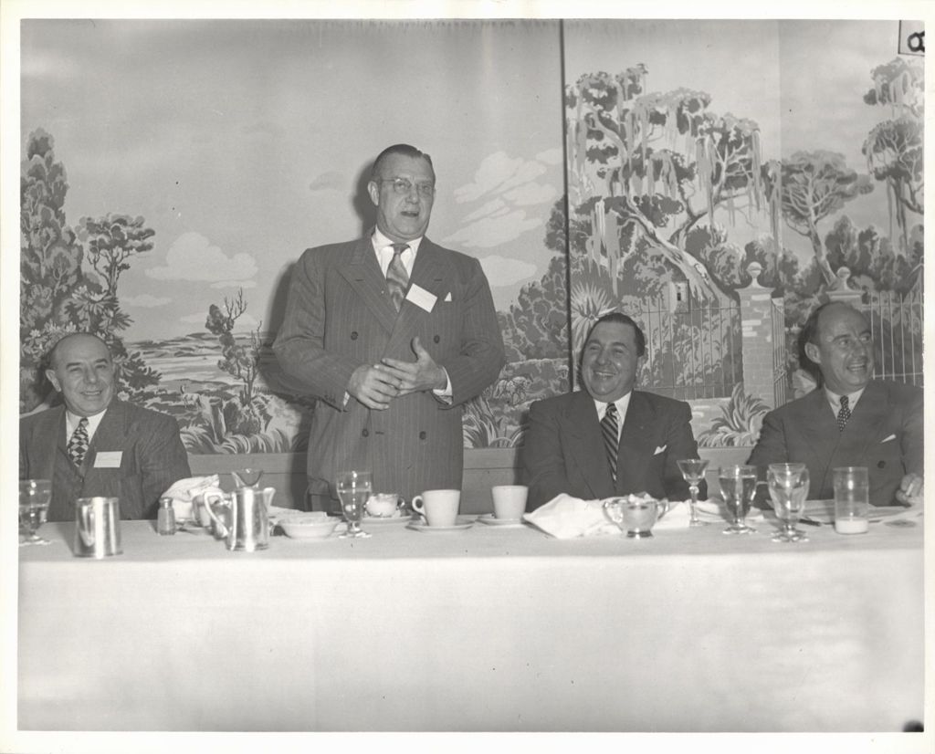 Adlai Stevenson and Richard J. Daley at a luncheon