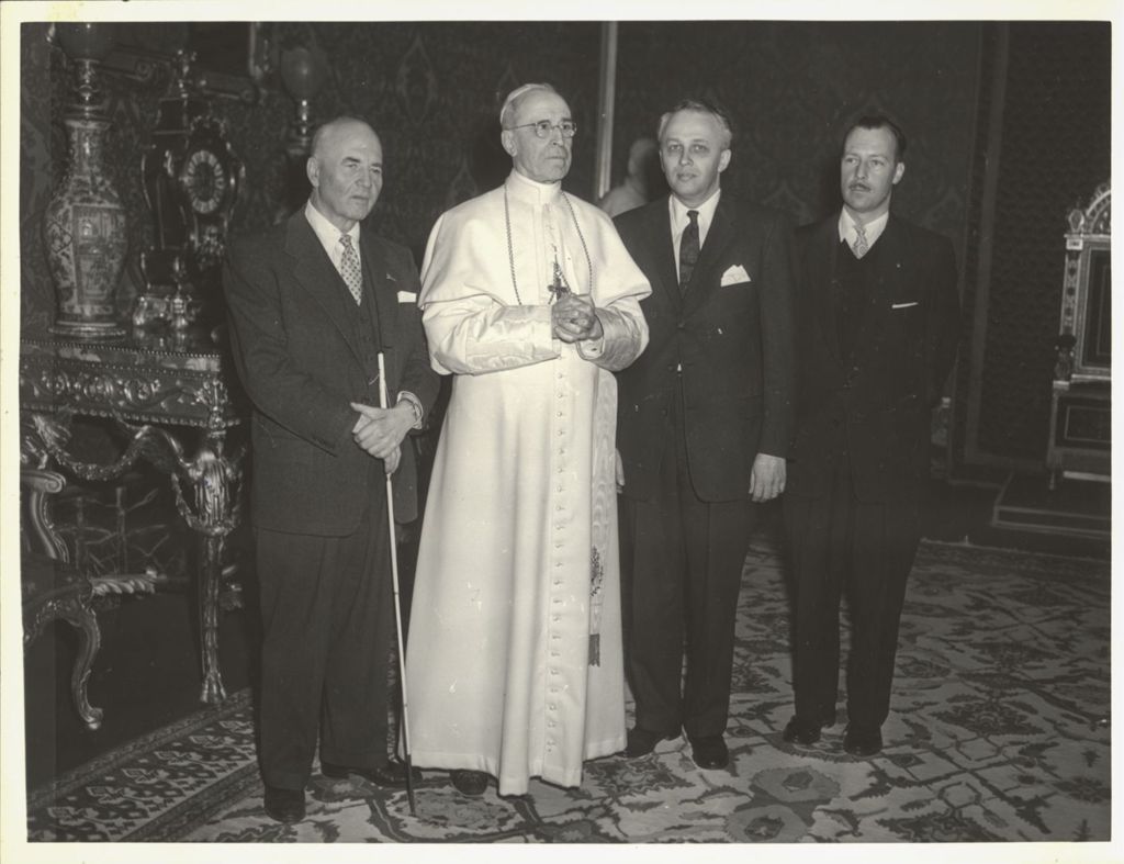 Miniature of Pope Pius XII with others
