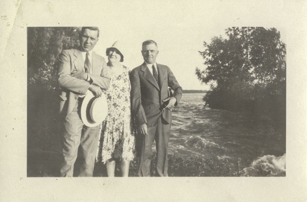 Richard J. Daley with his mother and father