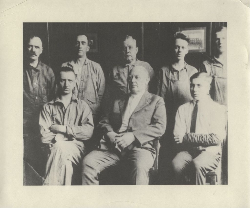Miniature of Richard J. Daley with a group of men