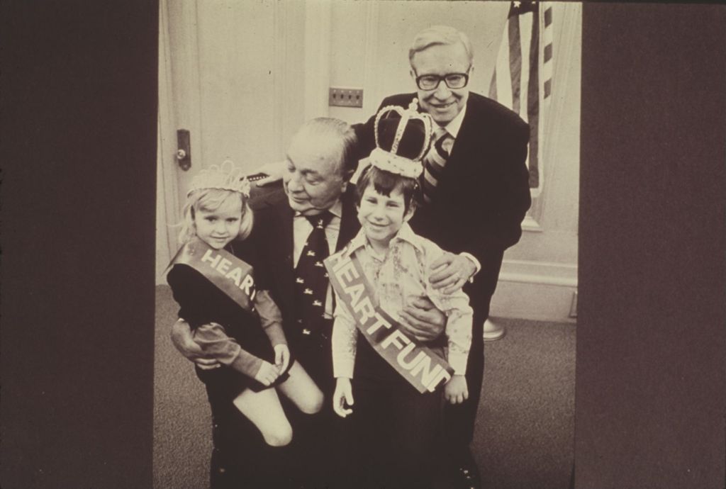 Miniature of Richard J. Daley with Heart Fund representatives