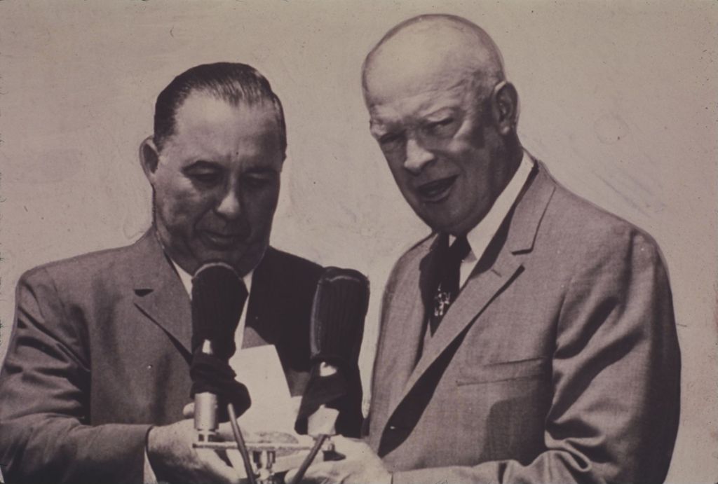 Miniature of Richard J. Daley and Dwight Eisenhower
