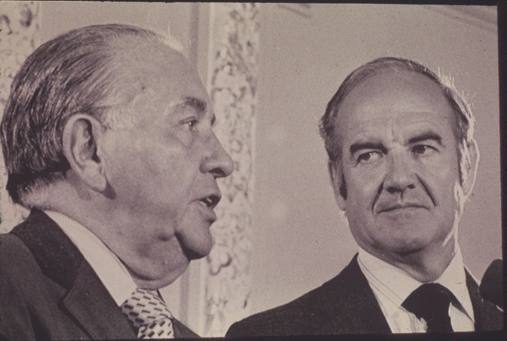 Miniature of Richard J. Daley and George McGovern