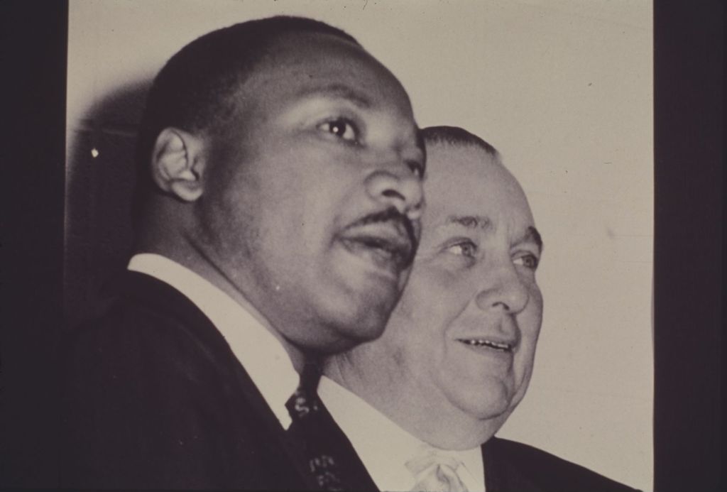 Miniature of Richard J. Daley and Martin Luther King Jr.