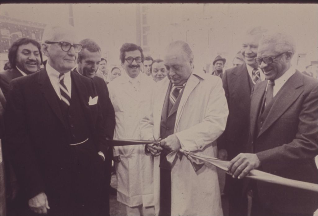 Richard J. Daley and others at medical facility ribbon cutting ceremony