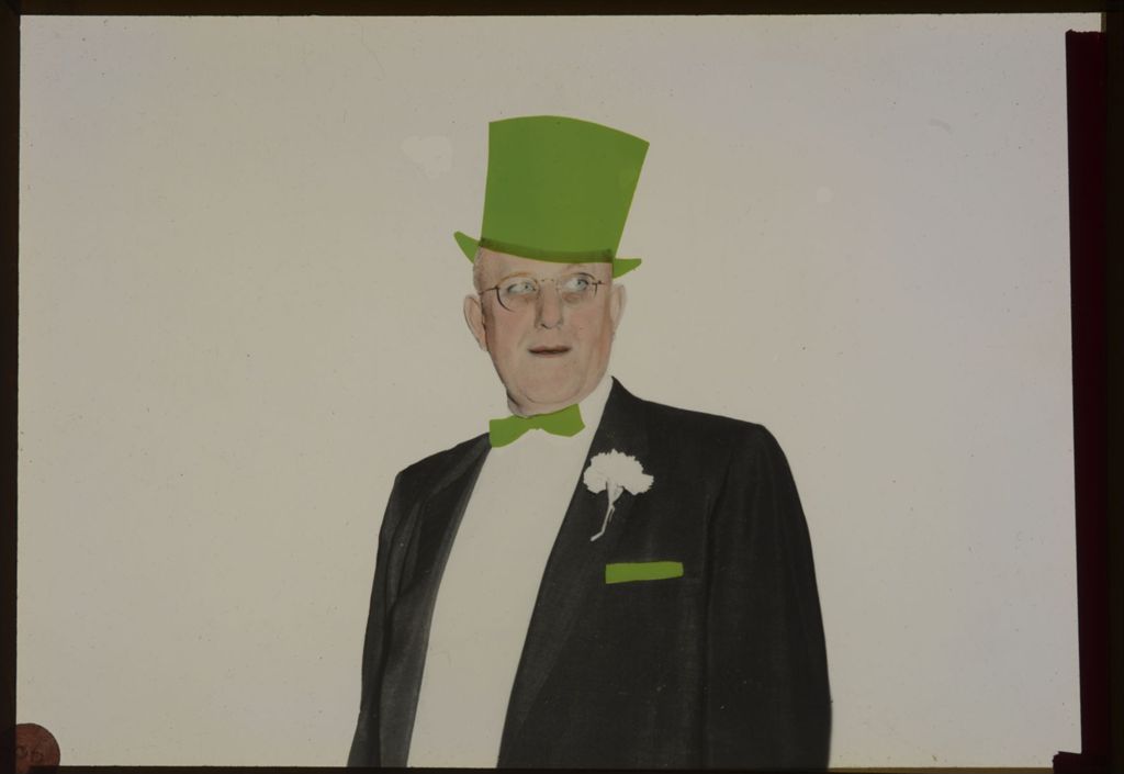 Miniature of Man dressed for St. Patrick's Day