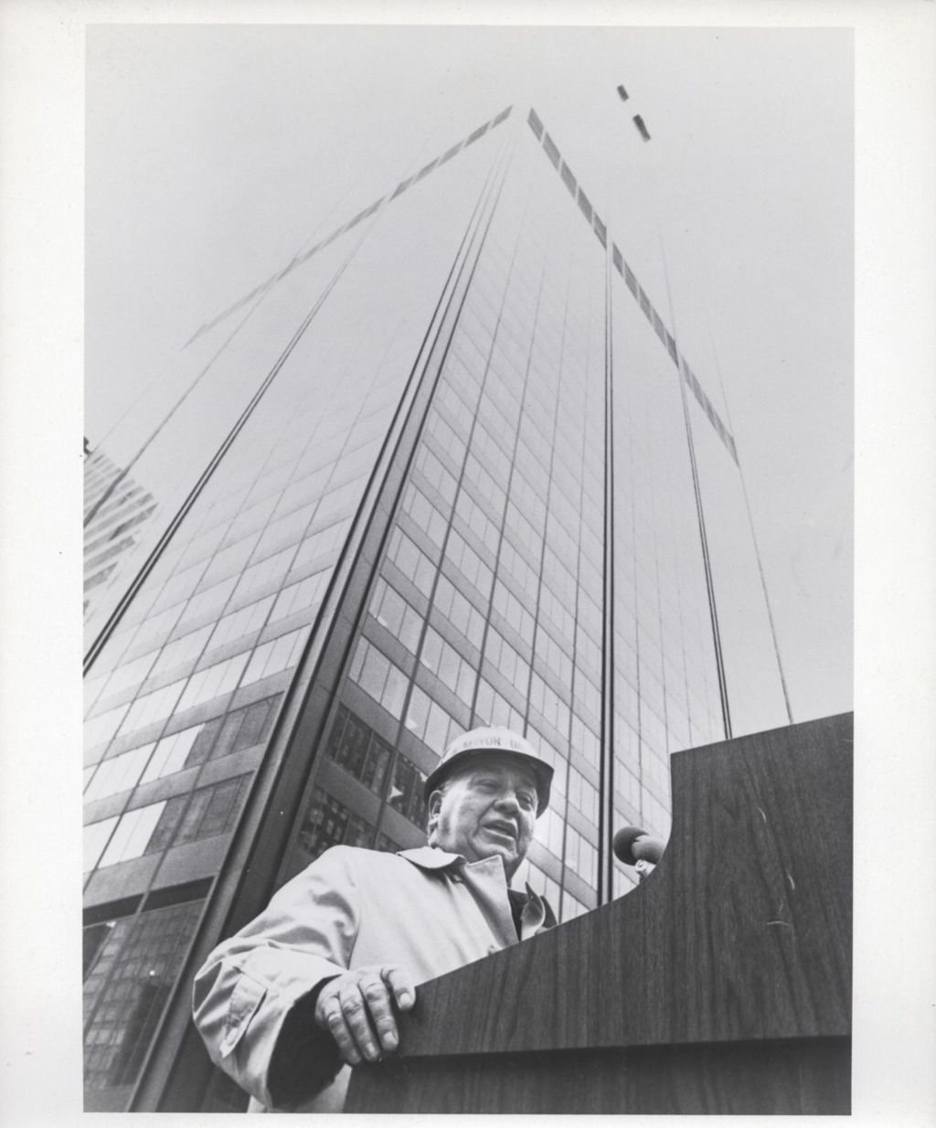 Richard J. Daley speaks at the dedication of the Sears Tower