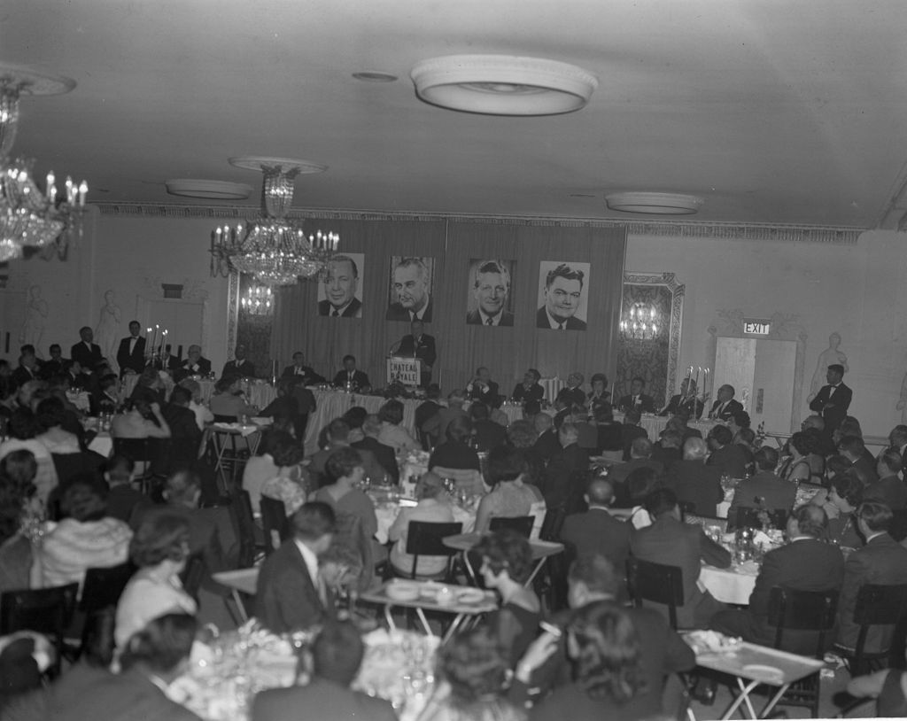Miniature of Richard J. Daley speaks at Democratic Party banquet