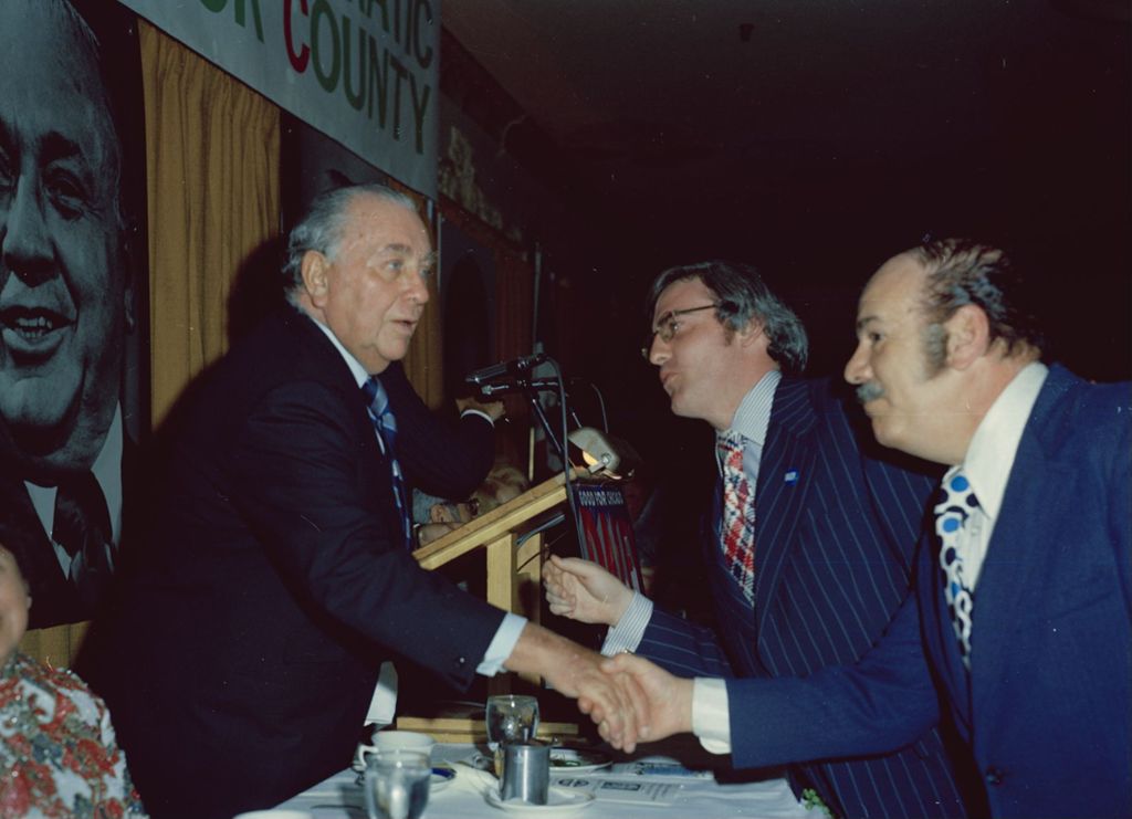 Miniature of Richard J. Daley at Mexican American Democratic Organization of Cook County banquet