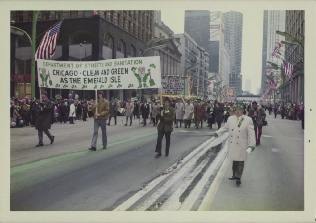 Miniature of Department of Streets and Sanitation banner - St. Patrick's Day parade