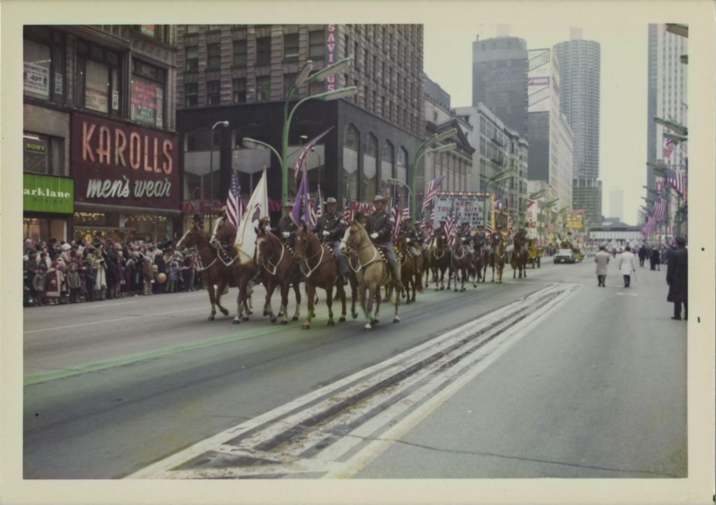 Miniature of Men on horses - St. Patrick's Day parade