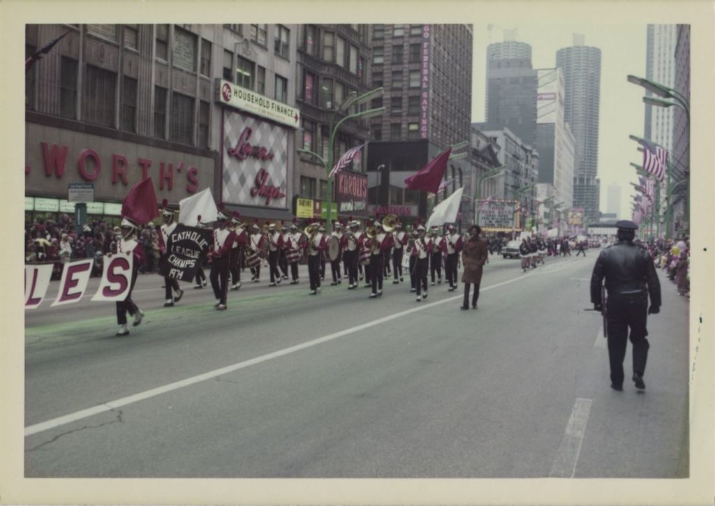 Marching band at St. Patrick's Day parade