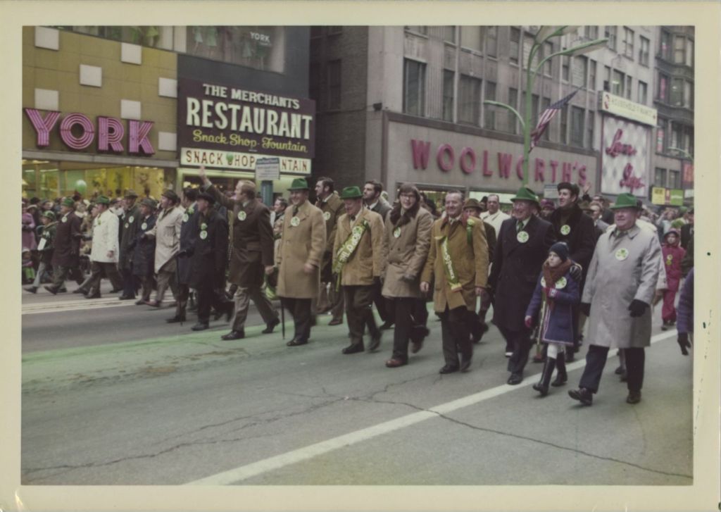 Miniature of Marchers at St. Patrick's Day parade