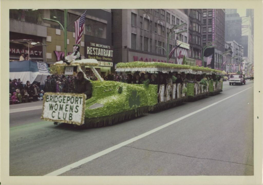 Bridgeport Women's Club float - St. Patrick's Day parade