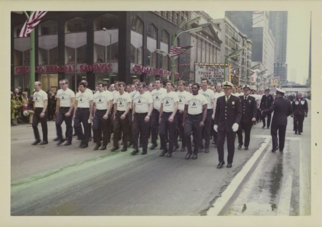 Miniature of Fire department members - St. Patrick's Day parade