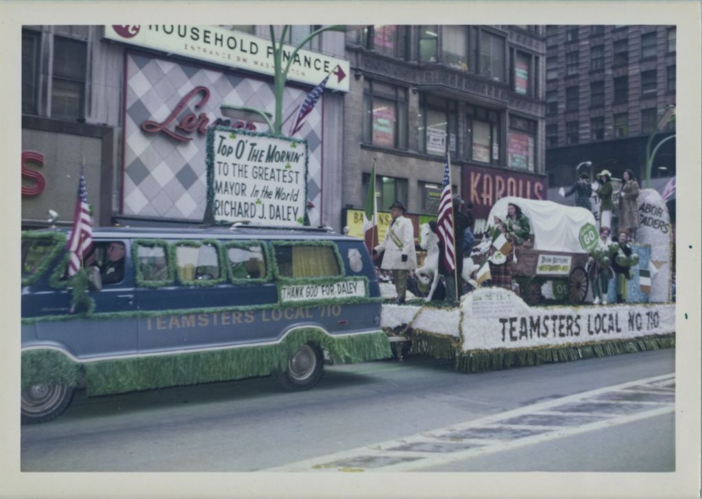 Miniature of Teamsters Local 710 float - St. Patrick's Day parade