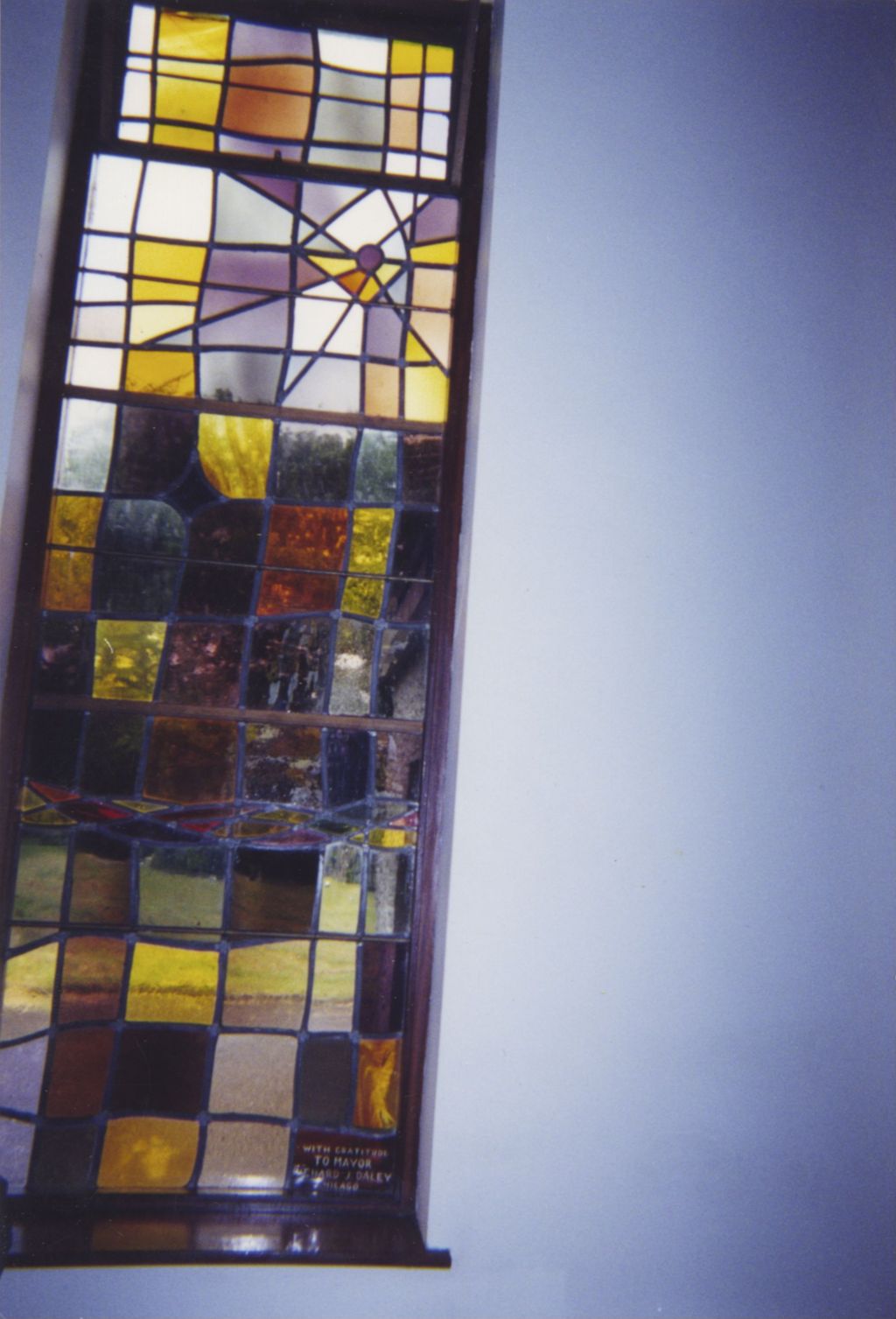 Miniature of Stained glass window in memory of Richard J. Daley in Old Parish Church
