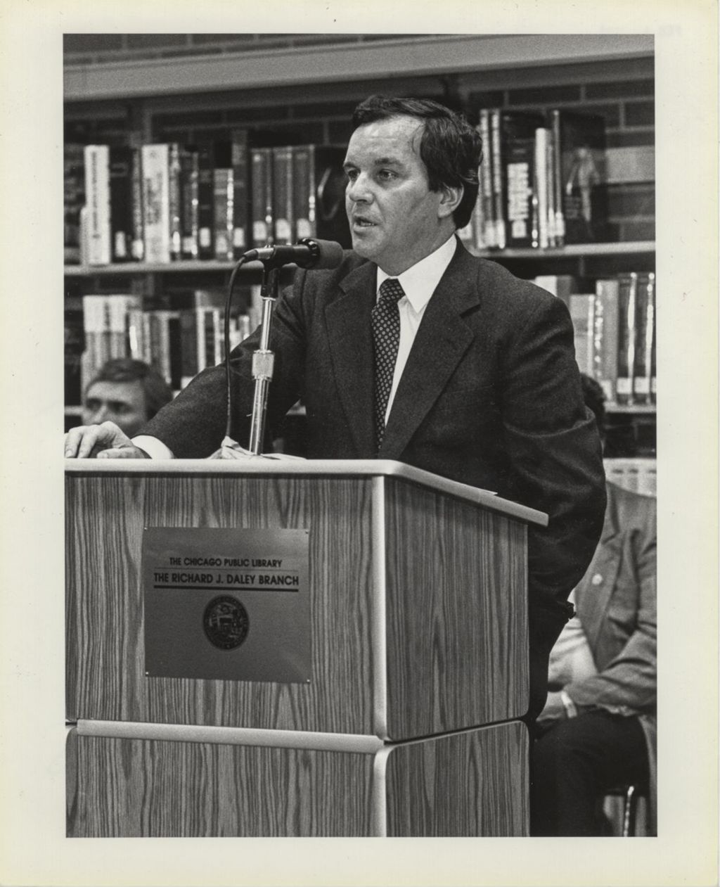 Richard M. Daley at the Richard J. Daley Branch Library dedication