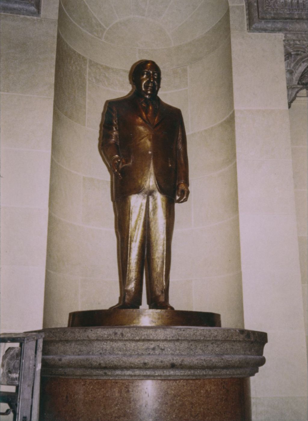 The Richard J. Daley statue installed