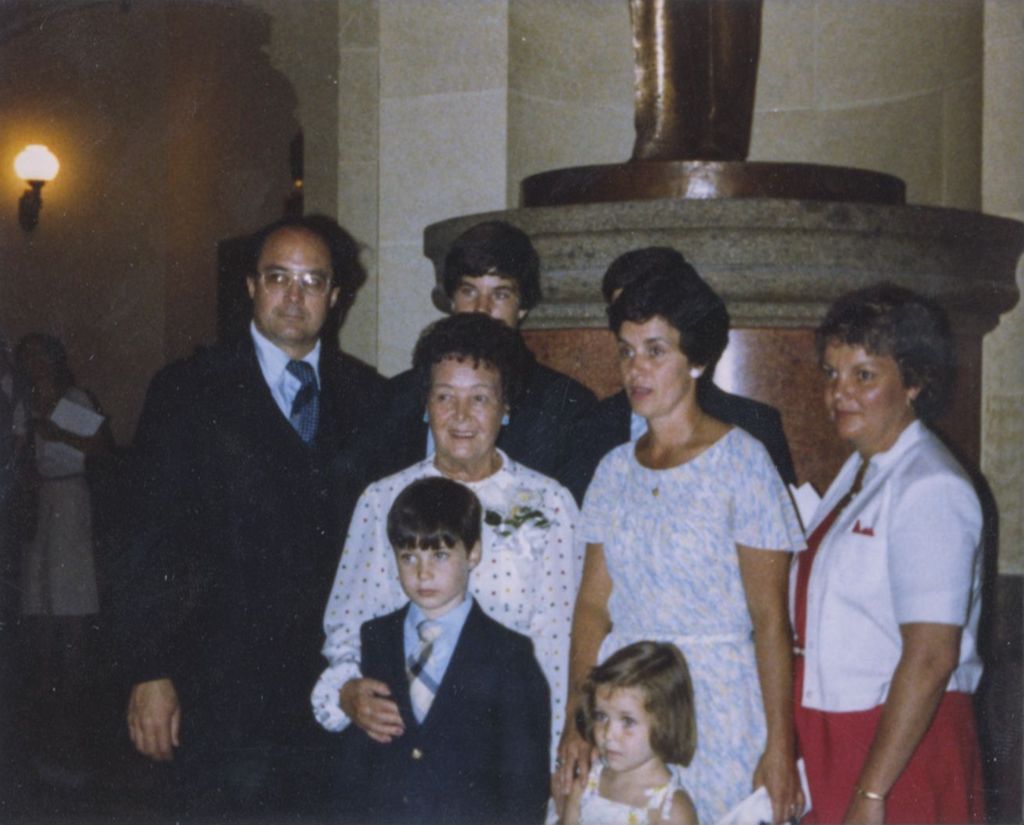 Eleanor Daley with family members