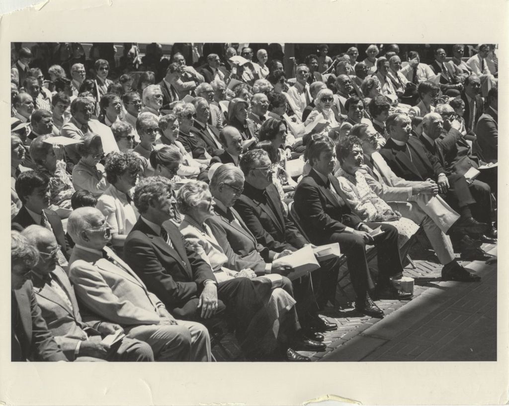Audience at the Richard J. Daley statue dedication