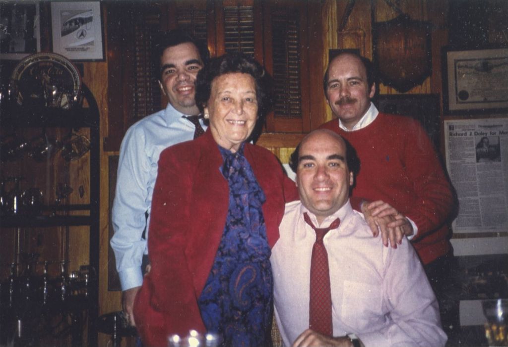 Eleanor Daley with her sons John, William and Michael Daley