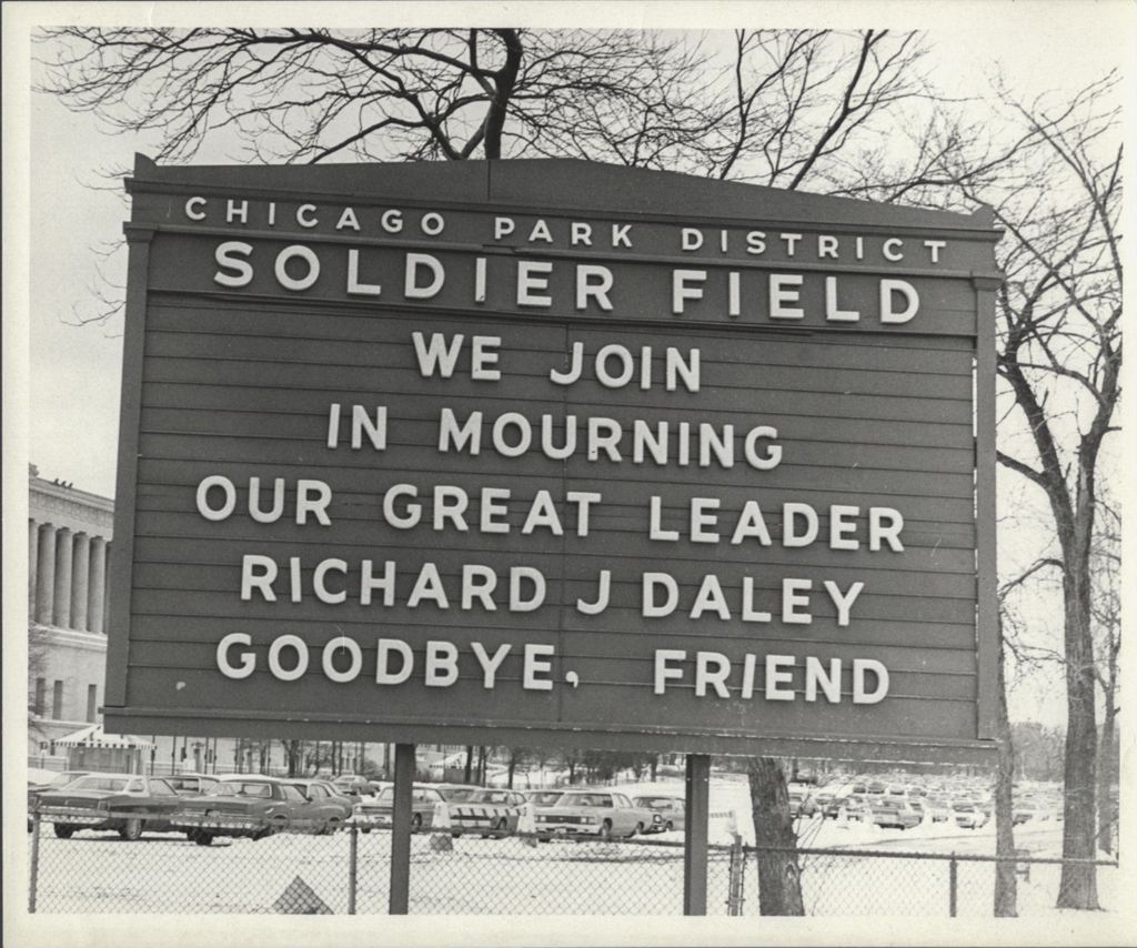 Miniature of Memorial sign for Richard J. Daley at Soldier Field