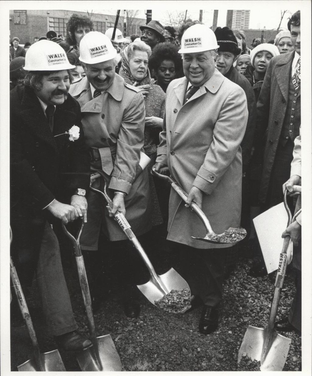 Richard J. Daley with others at Library for the Blind groundbreaking ceremony