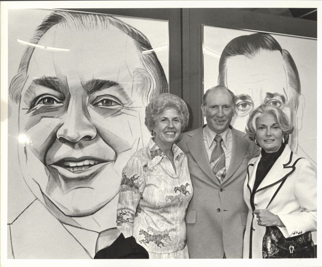 Miniature of Superintendent Jim Rockford with Mrs. Rockford and a woman