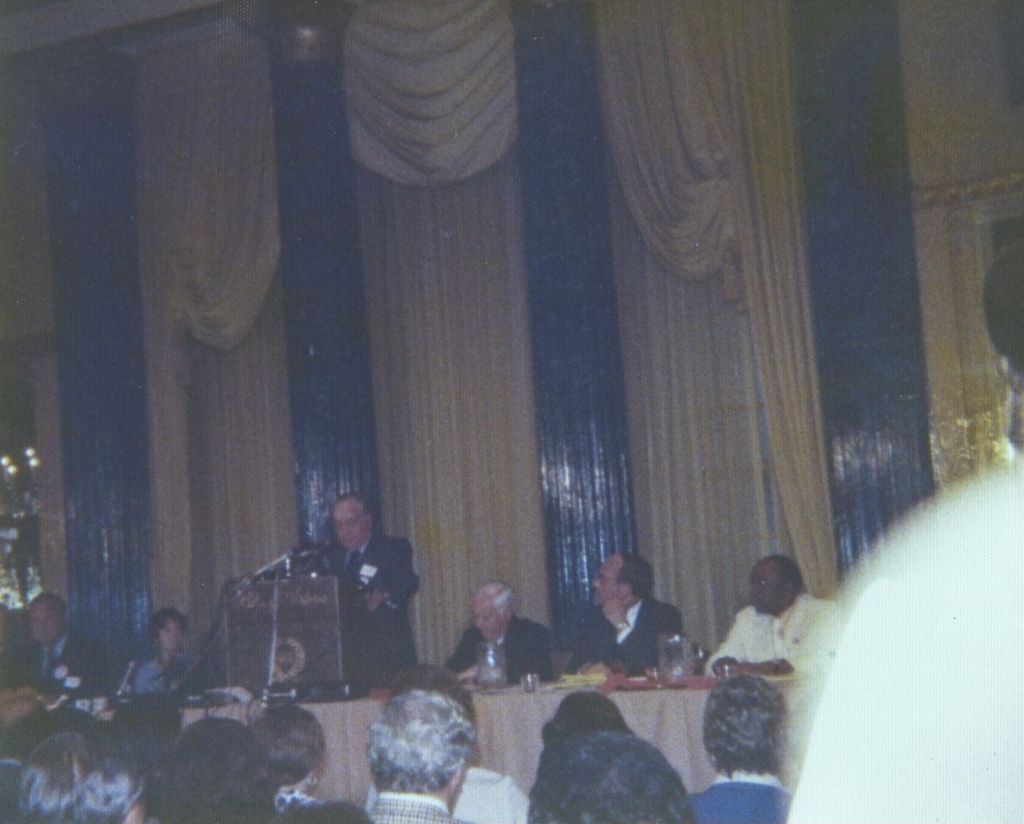 Richard J. Daley at podium at Democratic National Convention