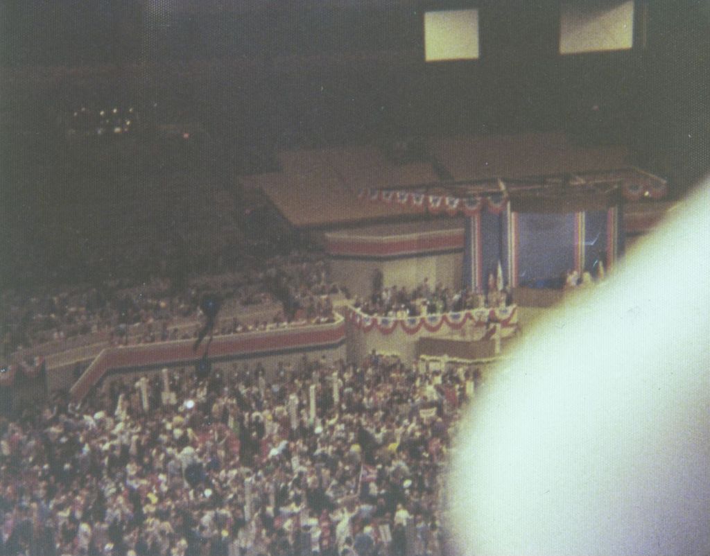 Convention floor and delegates at the Democratic National Convention