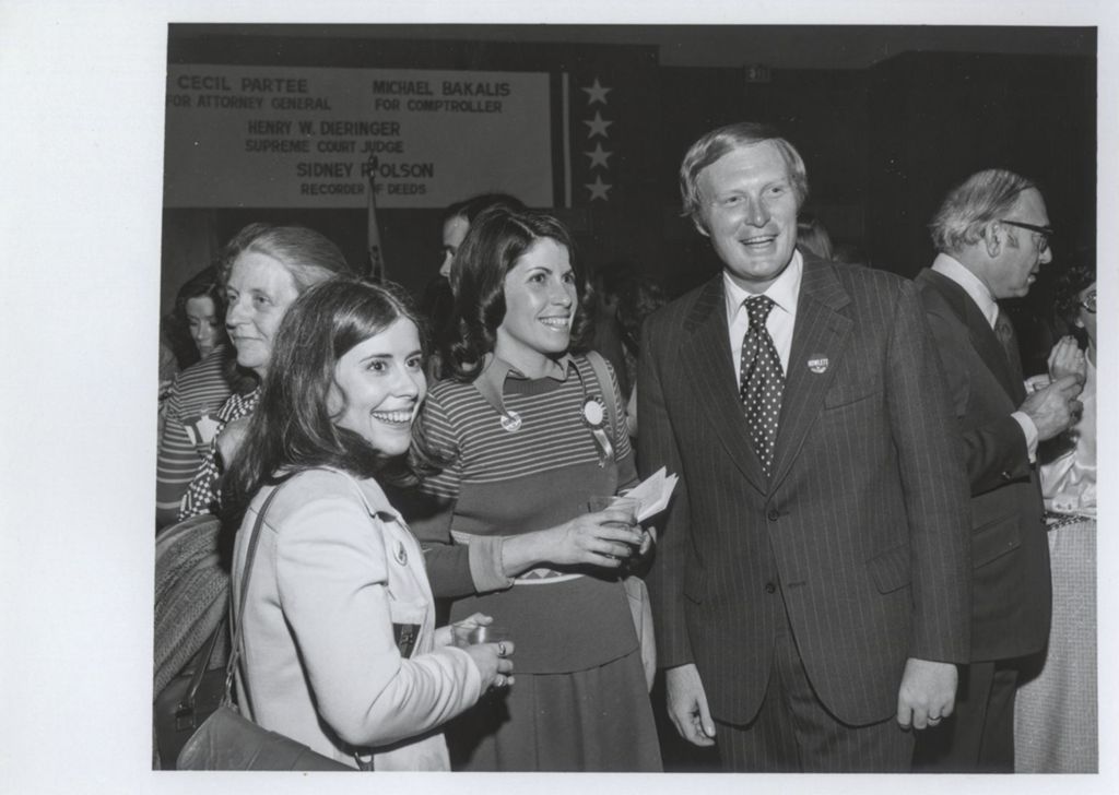 Miniature of Neil Hartigan with others at a Democratic Club of Winnetka event