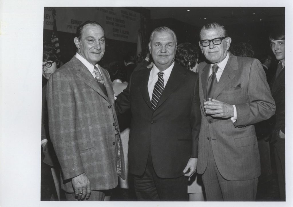 Michael J. Howlett with others at a Democratic Club of Winnetka event