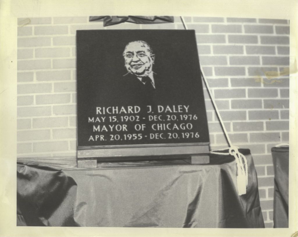 Richard J. Daley Memorial Tribute Sign