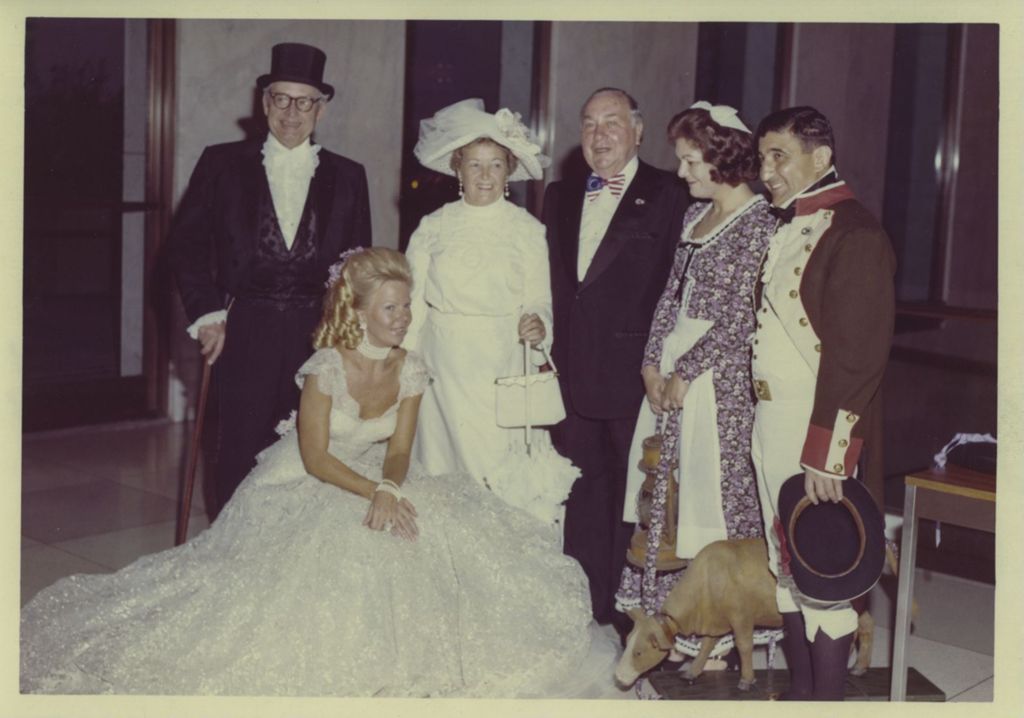Miniature of Richard J. Daley and Eleanor Daley with others at a Bicentennial Gala