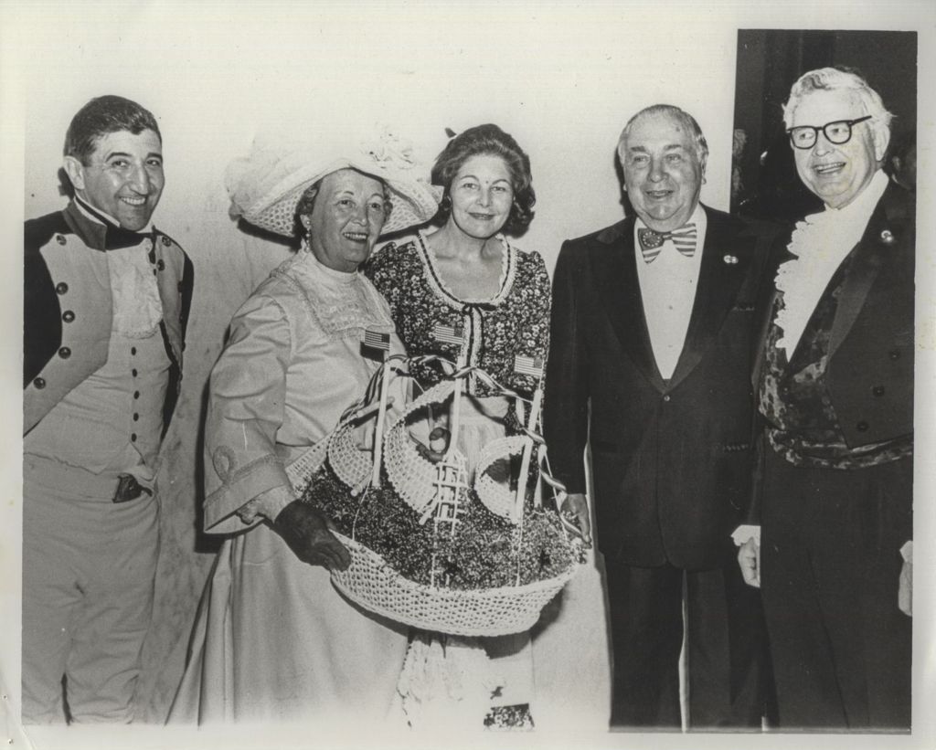 Miniature of Eleanor Daley, Richard J. Daley, John Swearingen, and others at a Bicentennial Gala