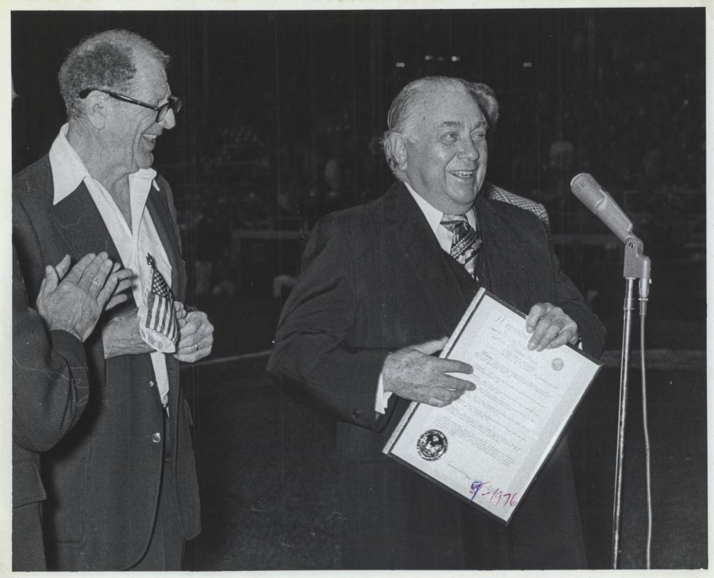 Richard J. Daley with Bill Veeck