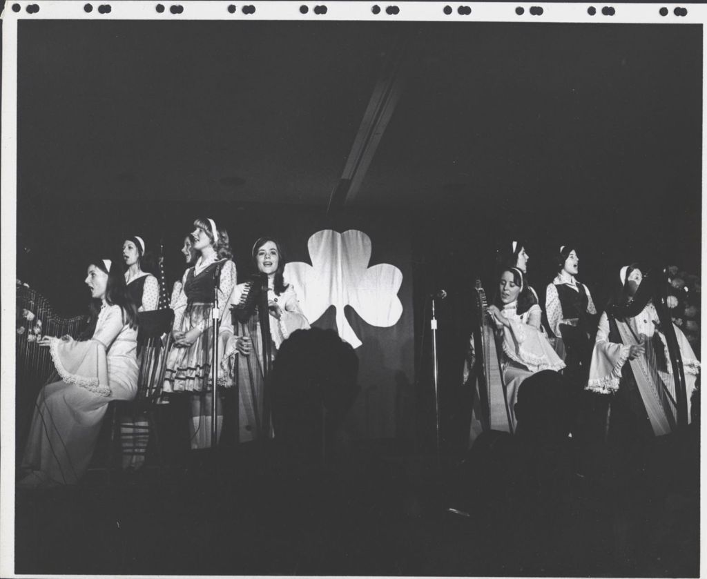 Miniature of Group of costumed young women performing a musical number