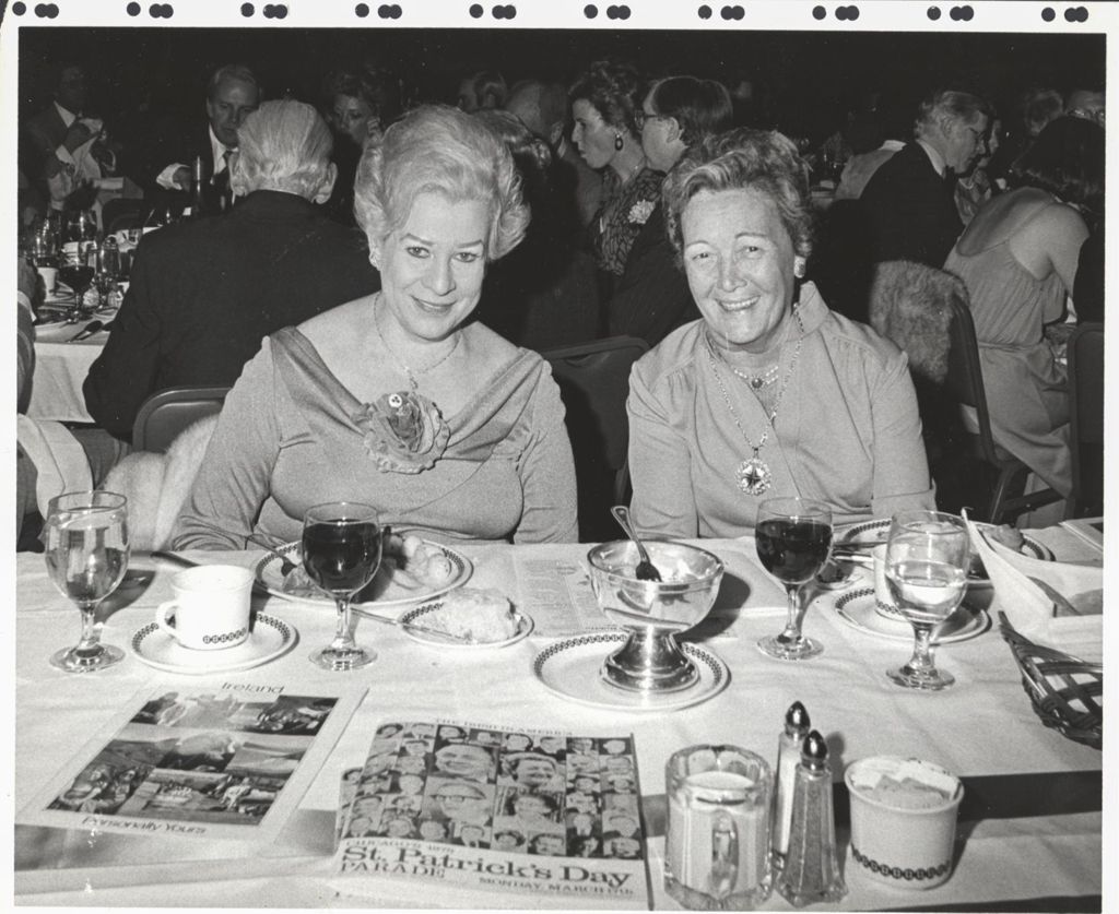 Eleanor Daley and a woman at a banquet
