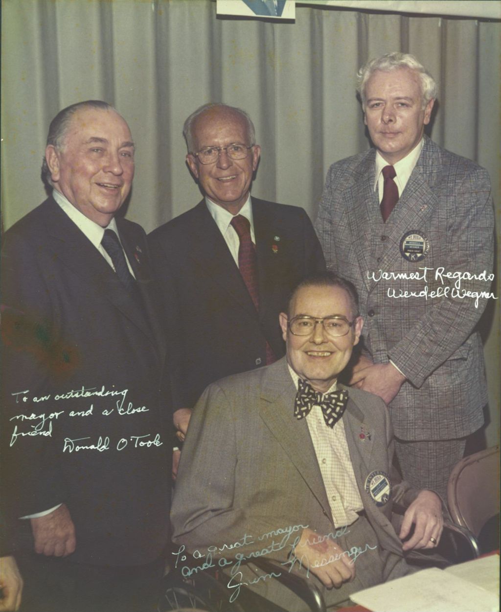 Miniature of Richard J. Daley, Jim Messinger, Wendell Wegner, and Donald O'Toole