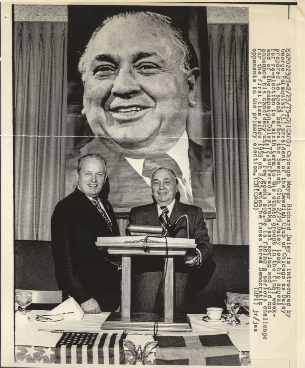 Miniature of George Palmquist and Richard J. Daley at Herring Breakfast