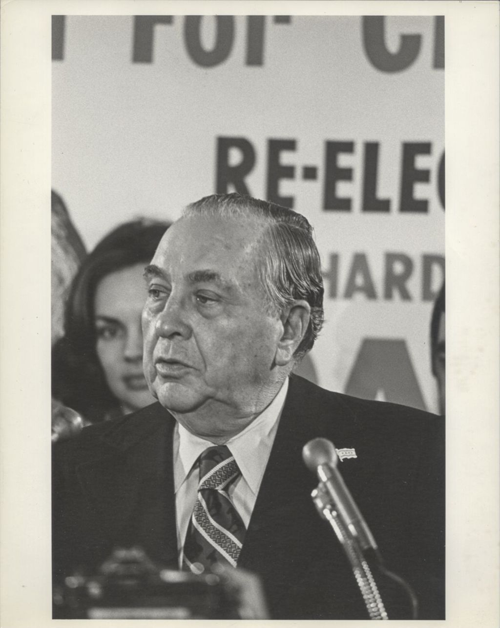 Miniature of Richard J. Daley at a microphone