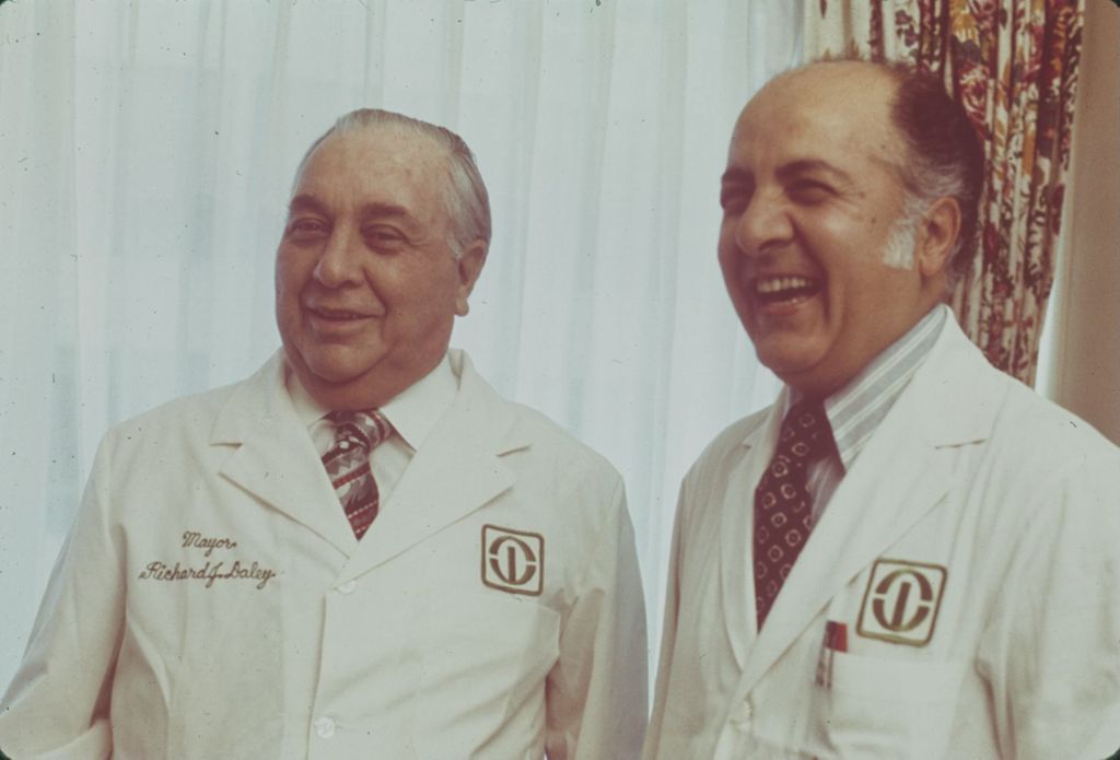 Richard J. Daley with Doctor Javid at Rush-Presbyterian-St. Luke's Medical Center