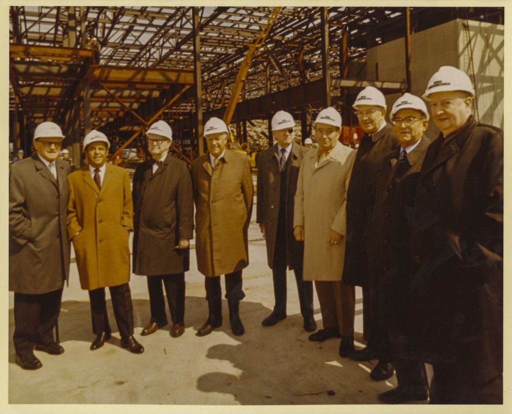 Miniature of Jack Reilly and a group of men at construction site
