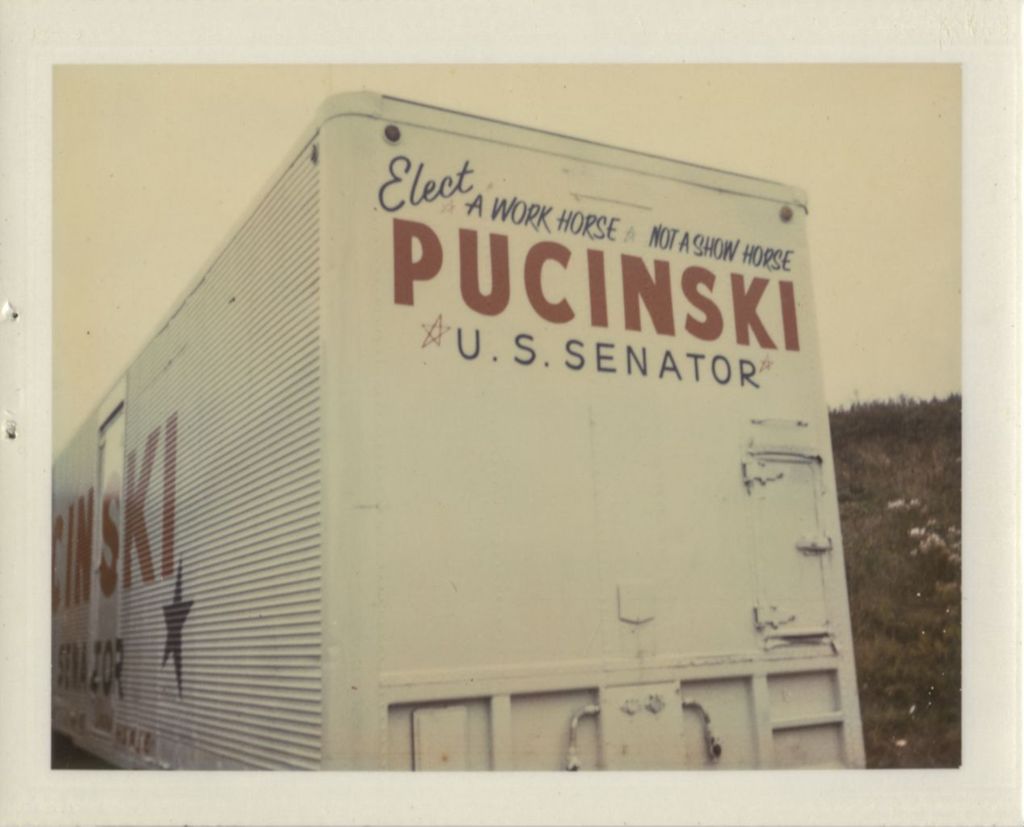 Democratic campaign sign, Elect Pucinski U.S. Senator
